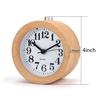 Small Alarm Clock with Night Light Classic Round Silence Table Clocks Snooze Function