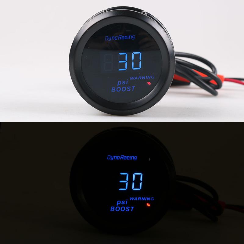 2" 52mm Car Digital Turbo Boost Gauge PSI BAR Water Temp Oil Temp Oil Pressure Gauge Voltmeter EGT Tachometer Rpm Gauge Meter