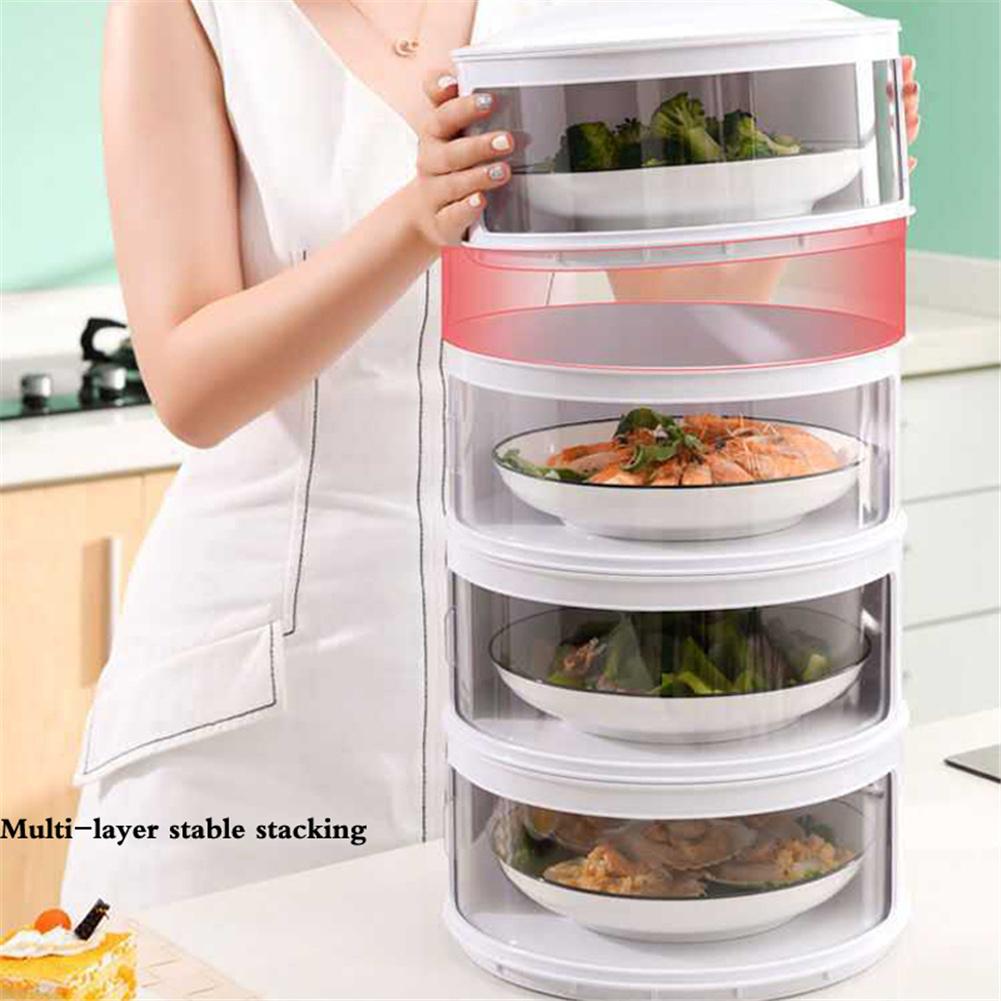Transparent Stackable Food Insulation Cover Dust Proof Portable For Home Kitchen Keep Food Fresh Storage Organization Save Space