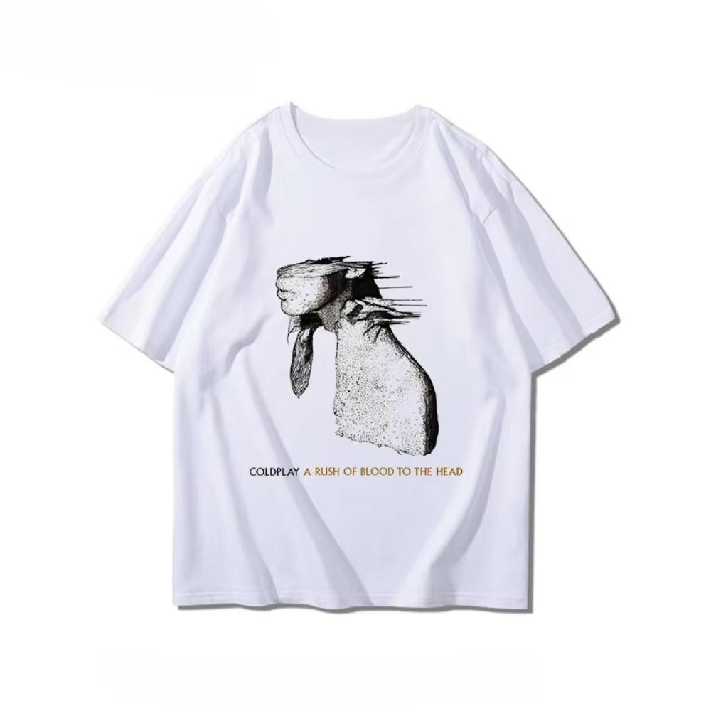 

Coldplay Short Sleeve Boys & Girls Summer London Alternative Rock Boys & Girls Printed Casual Graphic T-shirt XXXXXL белый