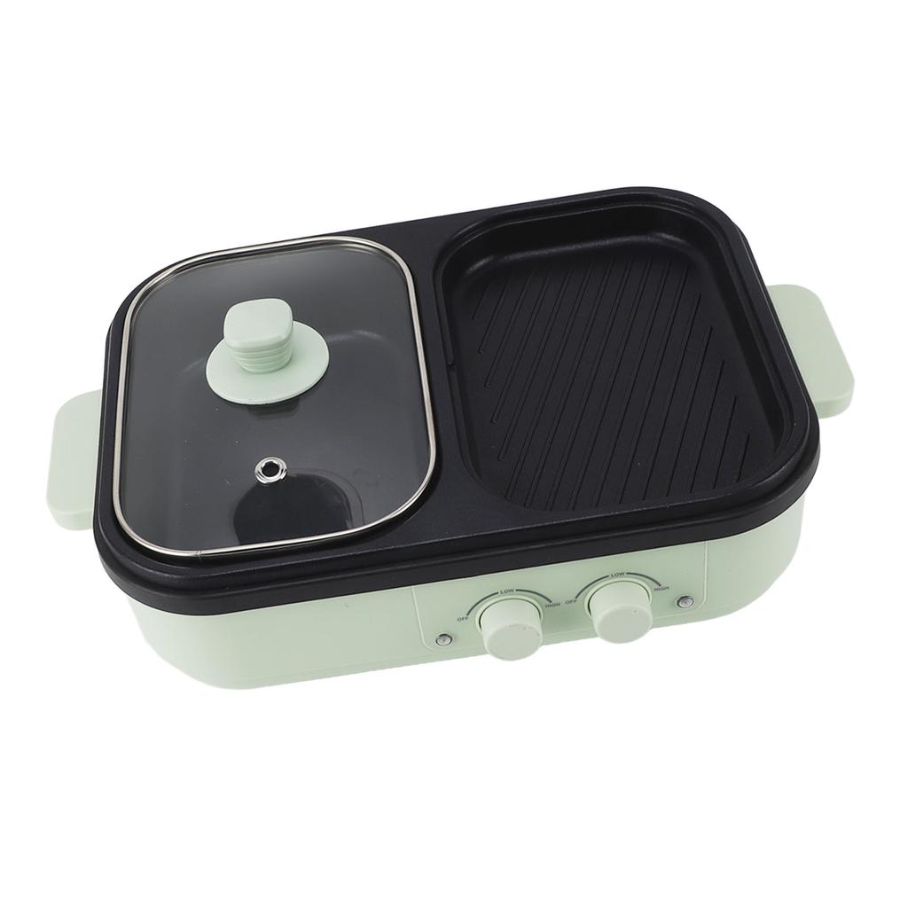 1300W elektrický vařič s přepážkou Nepřilnavý oboustranný elektrický hrnec na smažení varný hrnec pro