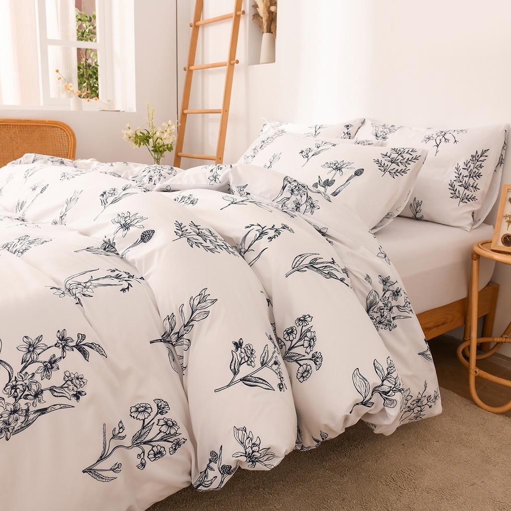 Soft And Comfortable Floral Pattern Duvet Cover Set With Duvet Cover And Pillowcases King Queen Twin Sizes For All Ages