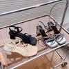 Fashion Designer Summer Thick Heel Women Sandals Fashion Narrow Band Ladies Outdoor Party Dress Gladiator Sandalias