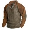 Men S Casual Henley Neck Long Sleeve Sport Sweatshirt