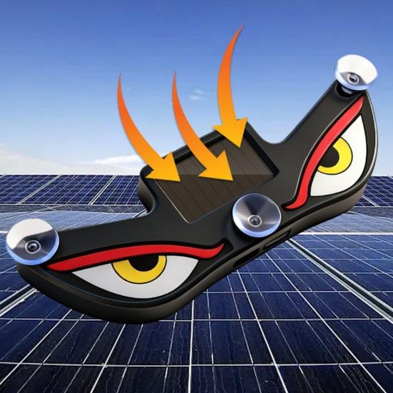 Devil Eyes Car Light Solar Powered LED Dynamic Windshield Ambient Lamp USB-C Rechargeable Vehicle Light with Vibration And Light Sensor Multiple