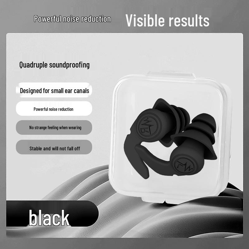 Silicone Noise-Canceling Earplugs for Sleeping and Studying, Portable In-Ear Design, Available for Quick Use.