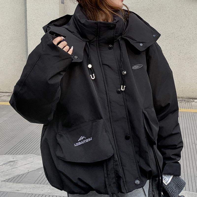 Módní Zimní Dámské Kabáty s Kapucí Hrubé Teplé Parky Volné Svrchní Oblečení Dámské Bundy