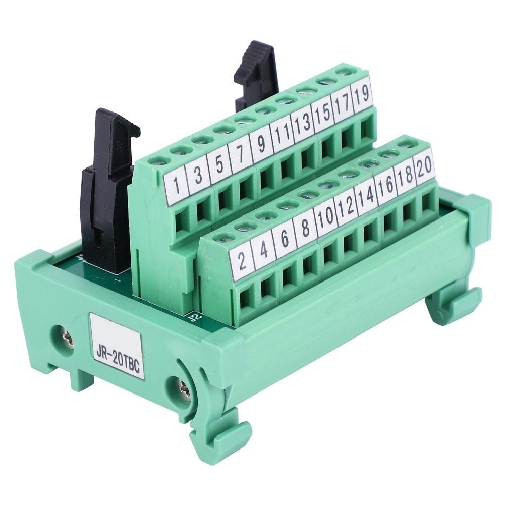 

Terminal Block Connector PLC Module IDC20P 35mm DIN Rail Wiring Electrical Supplies
