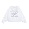 Adidas Originals Adiclub Clover Logo Print Loose Hooded Windbreaker Women Windbreaker White IP1804