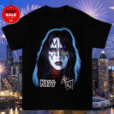 Rare Ace Frehley 1978 Solo Album Retro Cotton Black T-Shirt S-4XL Unisex T-Shirt