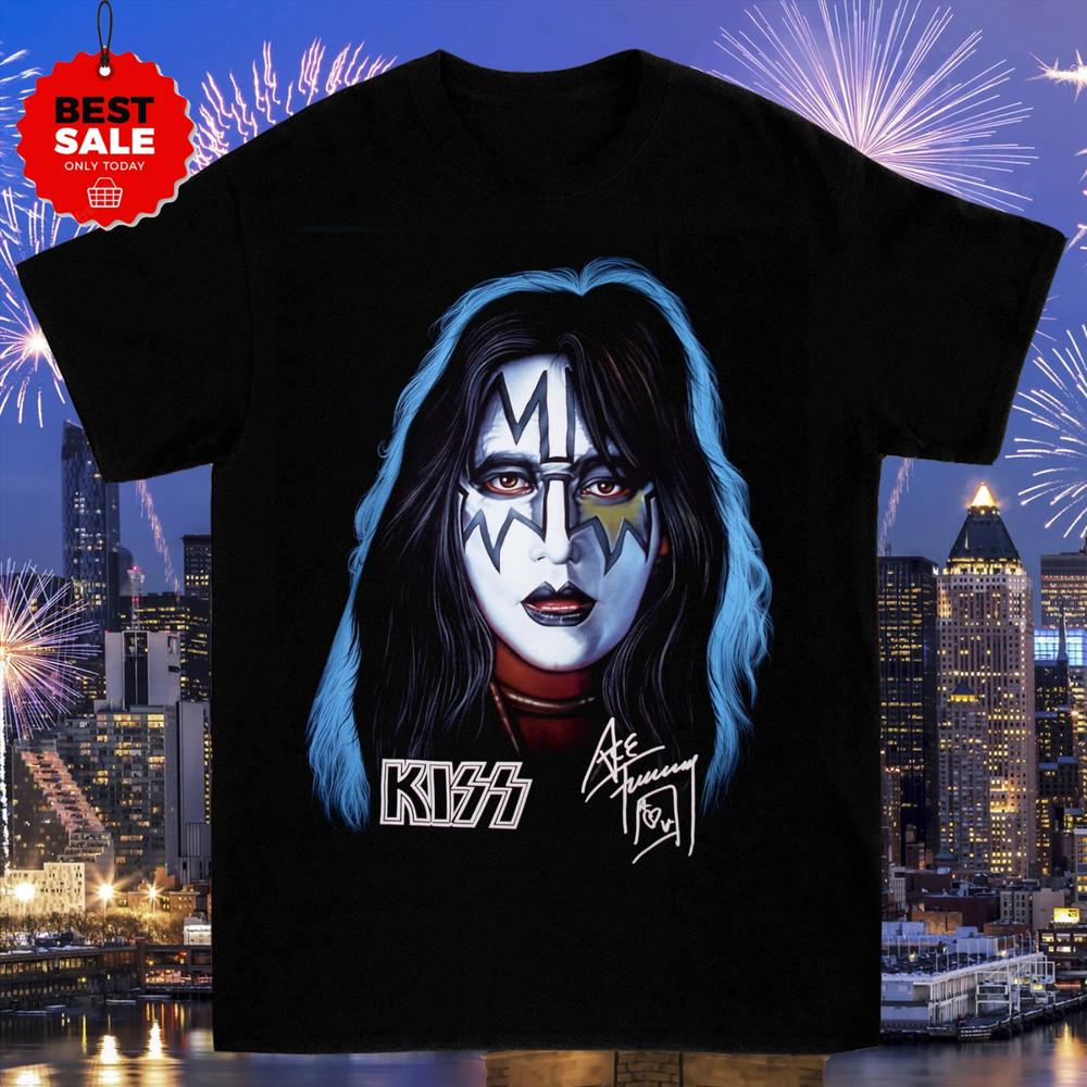 Rare Ace Frehley 1978 Solo Album Retro Cotton Black T-Shirt S-4XL Unisex T-Shirt XXL