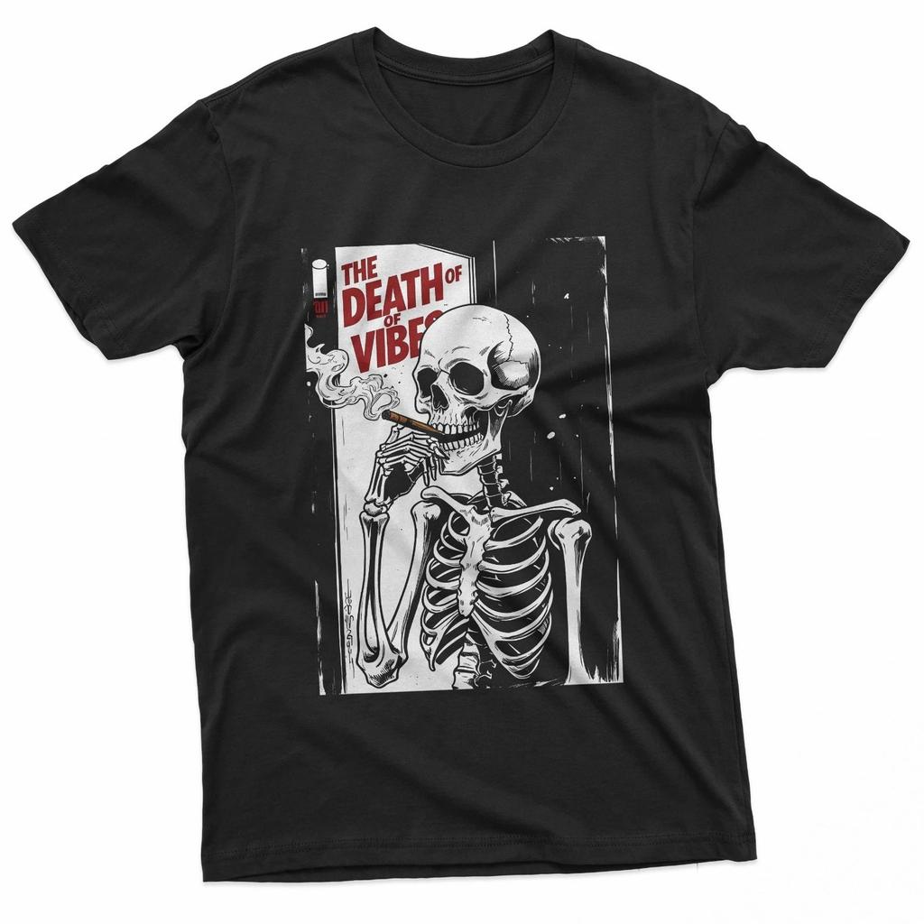 Skeleton Smoking Cigarette Vibe T-Shirt