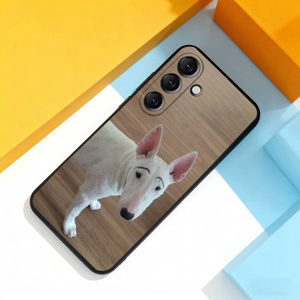 Bull Terrier Dog Pet For Samsung Galaxy A 73,72,51,53,52,71,22,5G,Note,J7,8,9 Soft Black Cover Phone Case