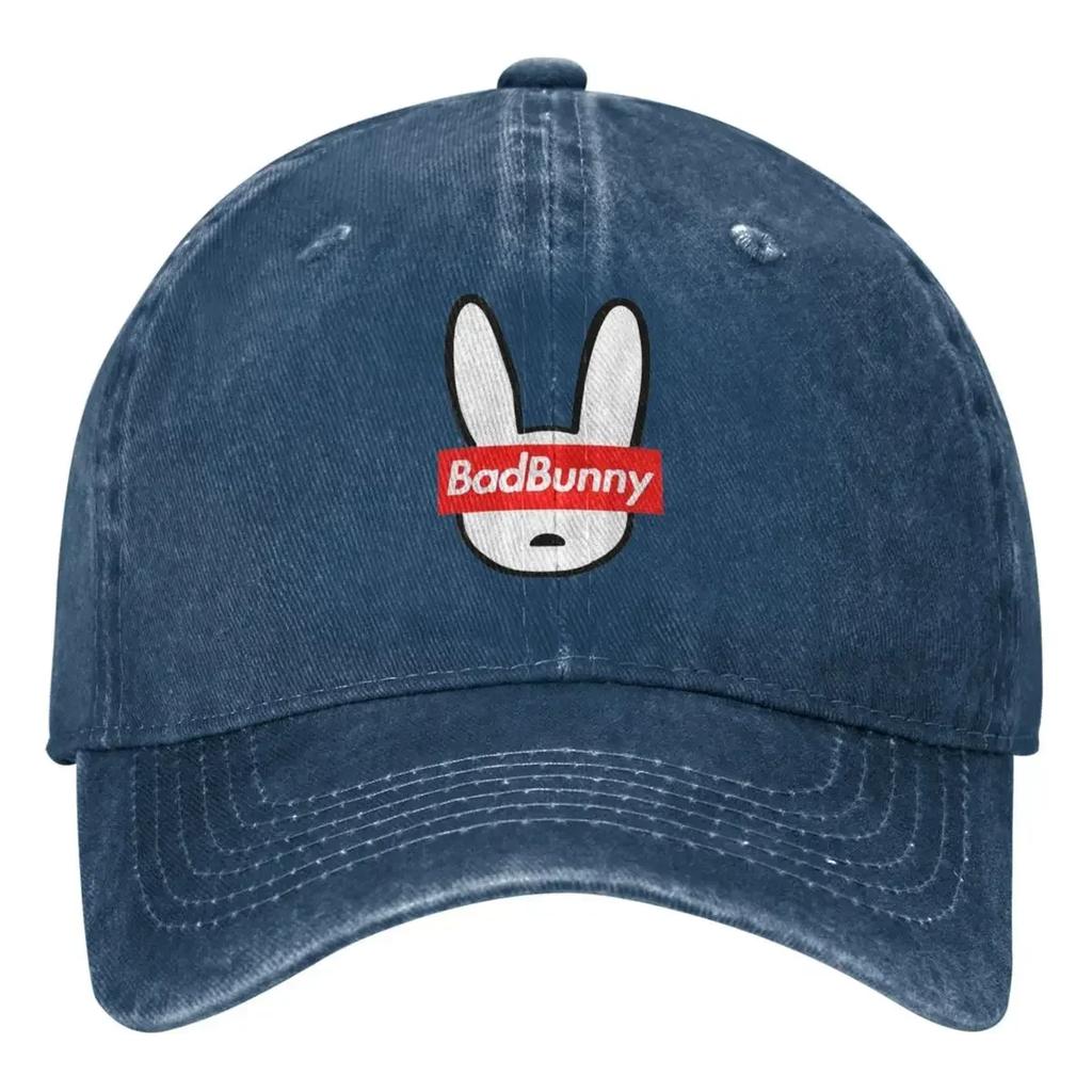 Bad Bunny Baseball Cap Singer Running Hippie Y2k Cool Trucker Dad Hat Couple Women Vintage Sunshade Baseball Caps