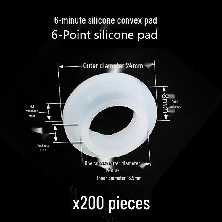High-Temp Resistant Silicone Convex Washer for 4/6-Point Shower Hose with Mid-Convex Gasket
