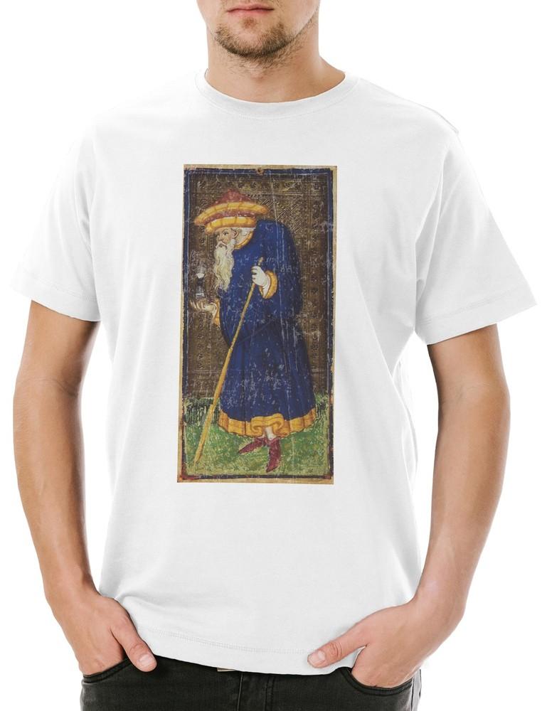 

Tarot Arcanum Hermit Mens T-Shirt Card Cards Card Voddoo The Hermit Magic 2XL