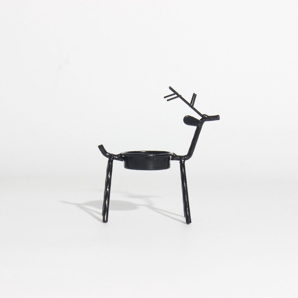 Standing Christmas Reindeer Tealight Holders Iron Metal Tea Light Candle Holders  Festivel