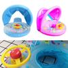 Comfortable Inflatable Baby Swim Ring With Sunshade For Kids Pool Fun And Safety