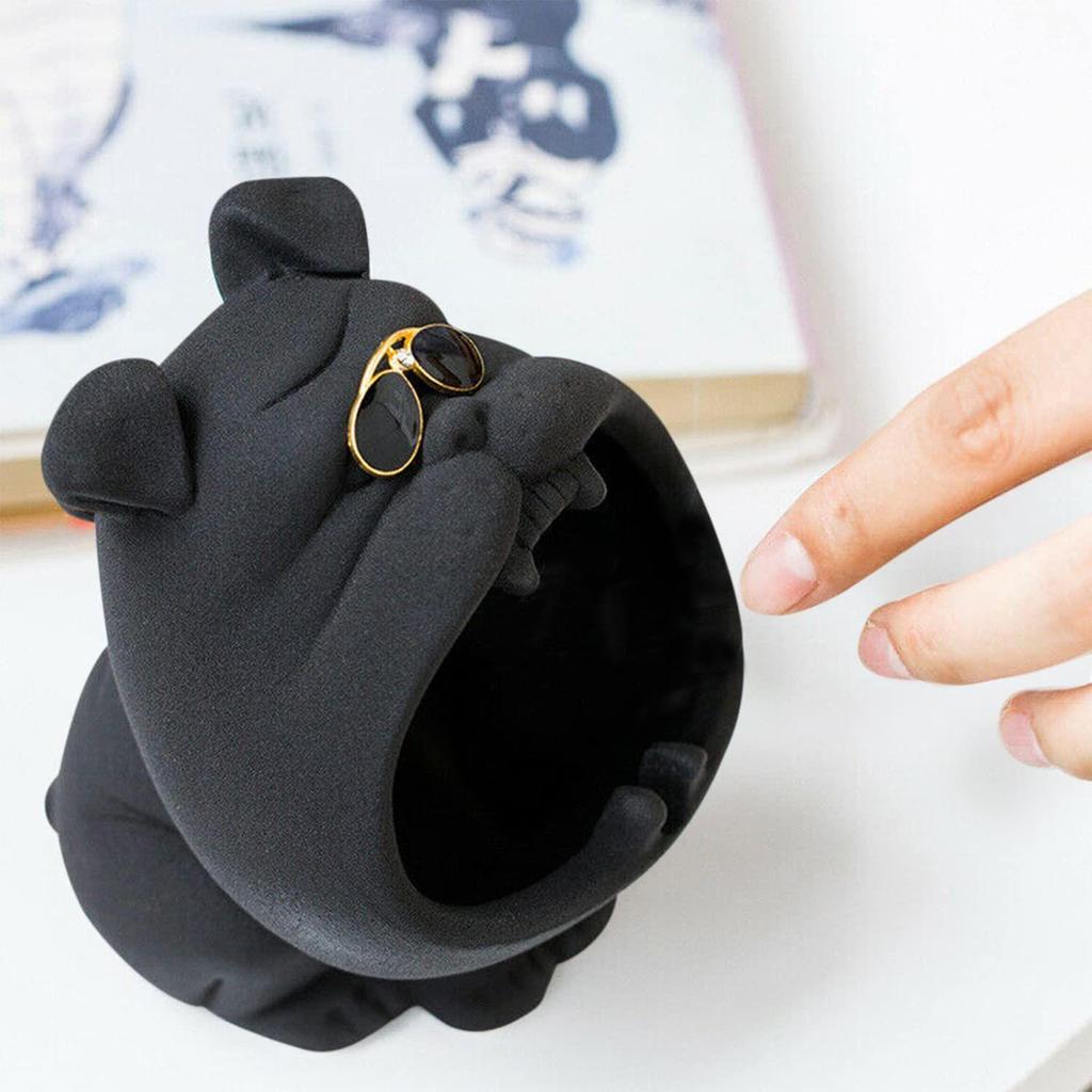 Resin Dog Shaped Home Decor | Cute and Stylish Design - (Pack of 1, Black)