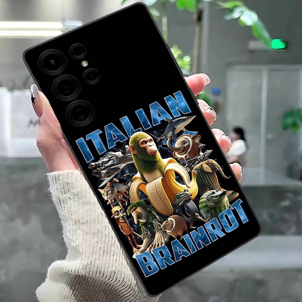 

I-ITALIANS B-Brainrot Creative Animal Phone Case For Samsung S 24 Fe 25 Ultra Plus 20 Lite 21 30 22 23 24 22 Ultra 5G Fundas Samsung S20 lite 5G