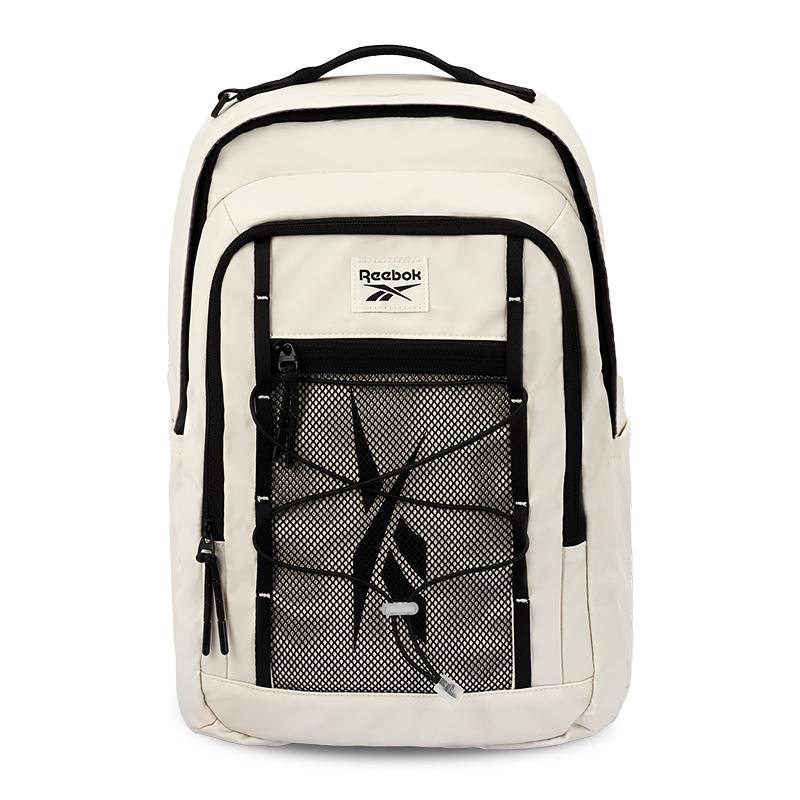 New Reebok Fabric Backpack Regular Unisex Ecru/Khaki/Black RB230013M