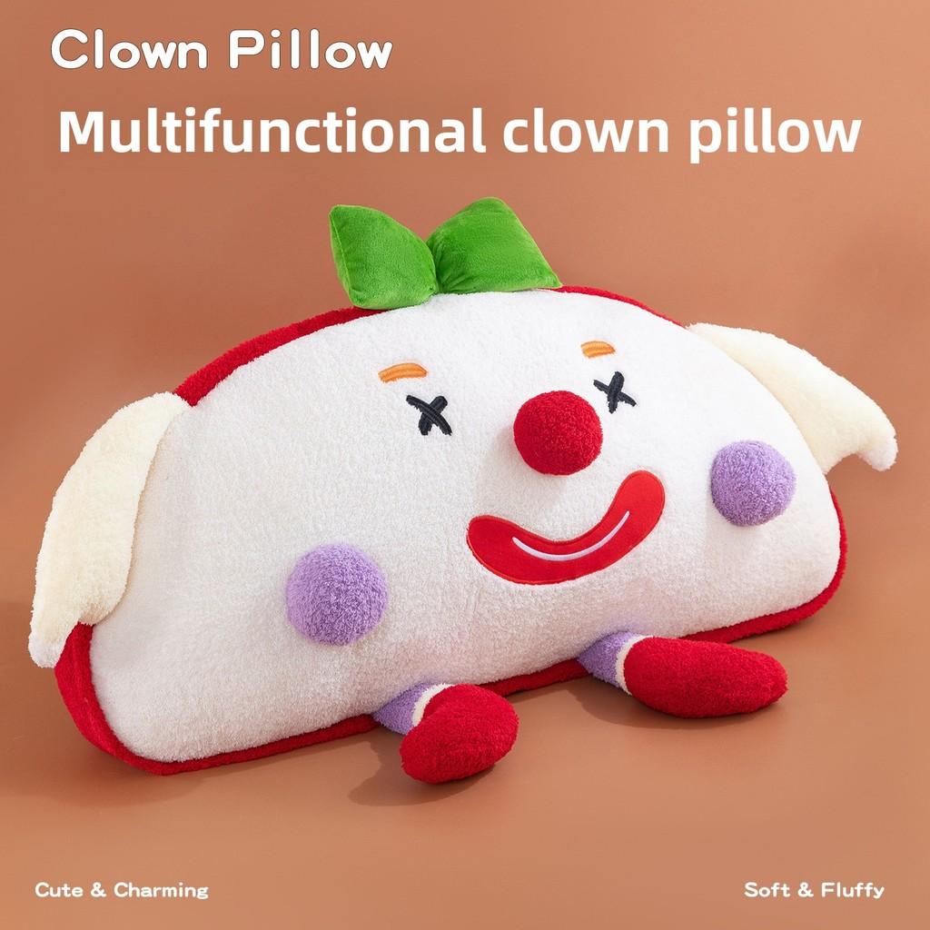 Creative Clown Plush Toy Pillow Large Bed Backrest Soft Cushion For Kids Bedroom Sleep Decor