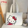 Cute Bunny Canvas Tote Bag With Magnetic Closure For Daily Use And Students