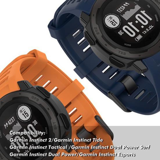 Uhrenarmband Bequemes Smart-Armband-Armband Weiches Silikon-Ersatzarmband für Garmin Instinct