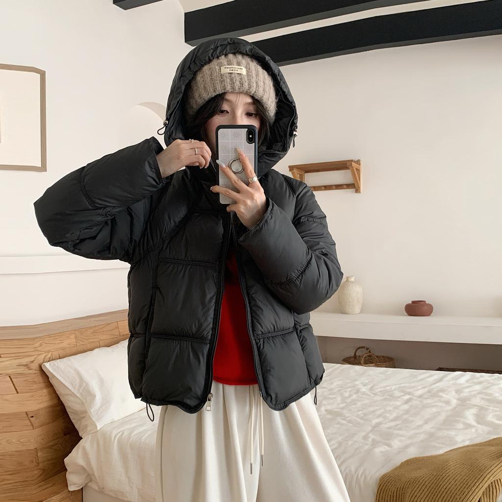 Hooded puff cotton-padded clothes women's winter new short loose warm cotton-padded clothes jacket cotton-padded jacket