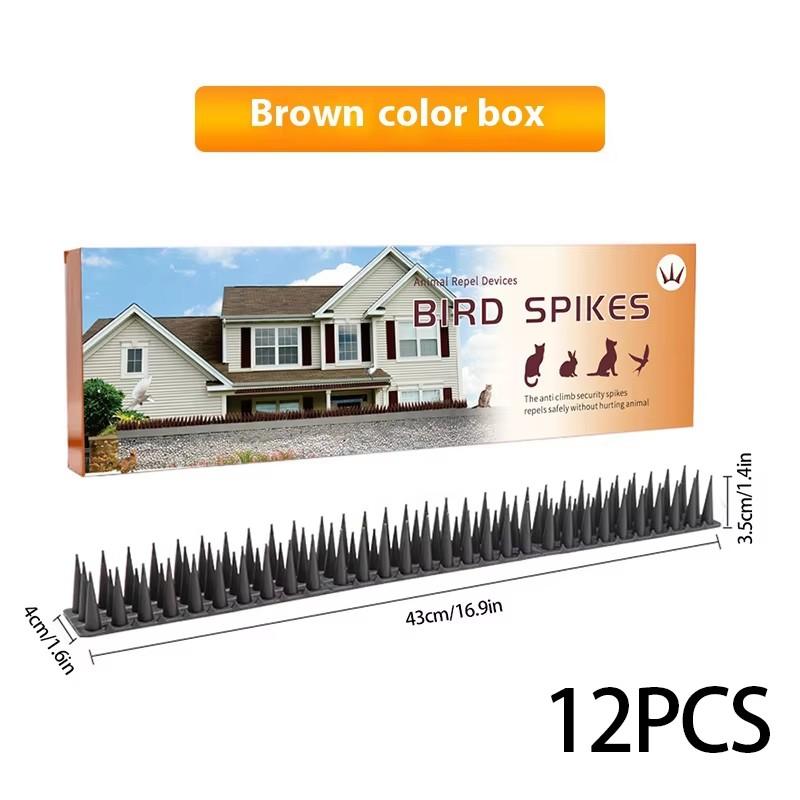 43CM Plastic Anti-Bird Spikes Bird Repeller Anti-theft Bird Proof Prevent Pigeon Cat Thorn Boxed Package Pest Control Tools
