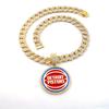 Hip Hop Euro-American Detroit Pistons Detroit Pistons Alloy Pendant Cuban Chain Necklace