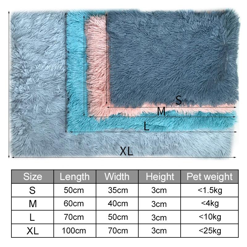 Plush Dog Cushion Washable Soft Pet Dog Bed Sleeping Mat Cat Beds for Dog Pad Winter Warm Pet Blanket Large Medium Dogs Cushion