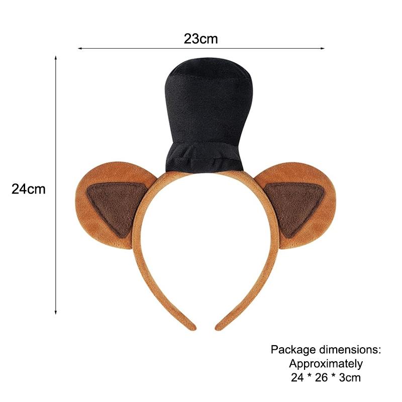 Urocza Opaska z Uszami Misia Halloweenowa Opaska do Włosów Kostium Zwierzęcy Dzieci Dorosły Akcesoria na Imprezę na Halloween Cosplay