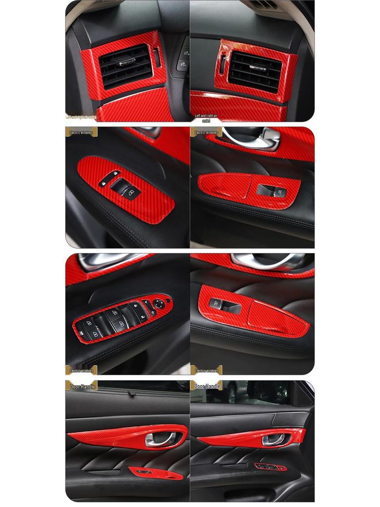Q70 Kohlefaser Innenraummodifikation Dekorative Aufkleber für Armaturenbrett, Navigation und Tür