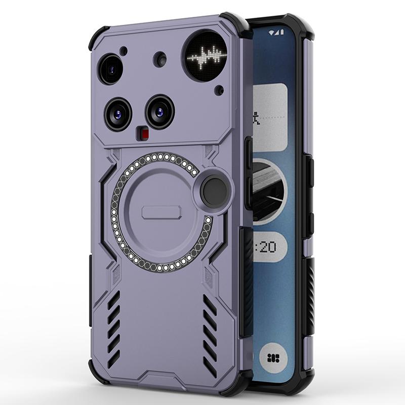 KEYSION Custodia Dissipazione Calore Forata per Nothing Phone 3 Silicone+PC Raffreddamento Magnetico Antiurto Copertura per Telefono per Nothing Phone 3