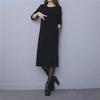 Cozy Thick Sweater Dress - Plus Size Women's Long Autumn/Winter Skirt