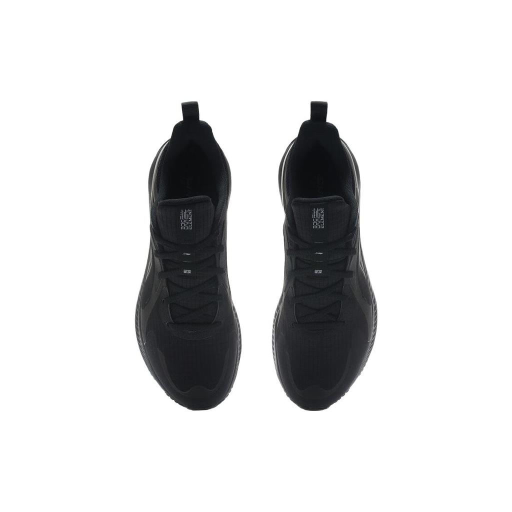 New LiNing YueYing Element Cushioned Slip Resistant Breathable Low Top Marathon Running Shoes Men's Black ARHT047-2