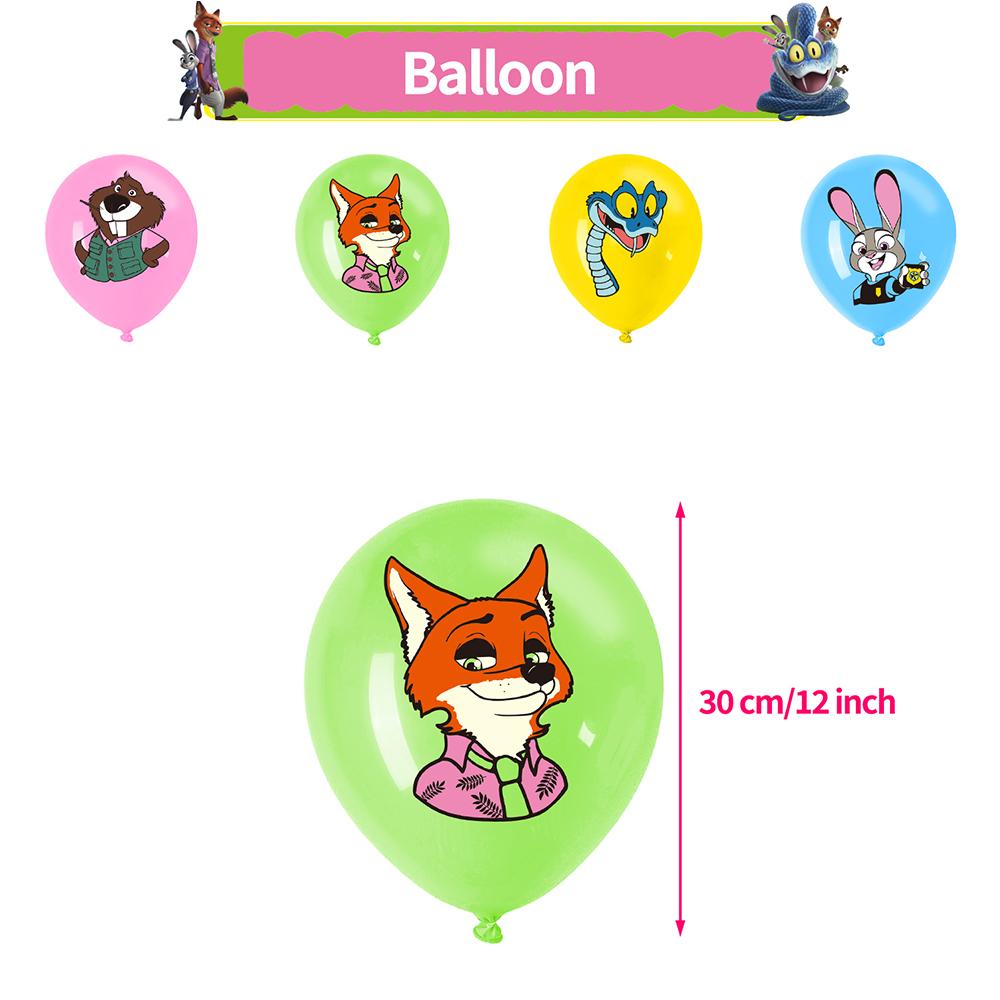 30pcs Zootopia Party Supplies Include Banner, Cake Topper, Balloons
