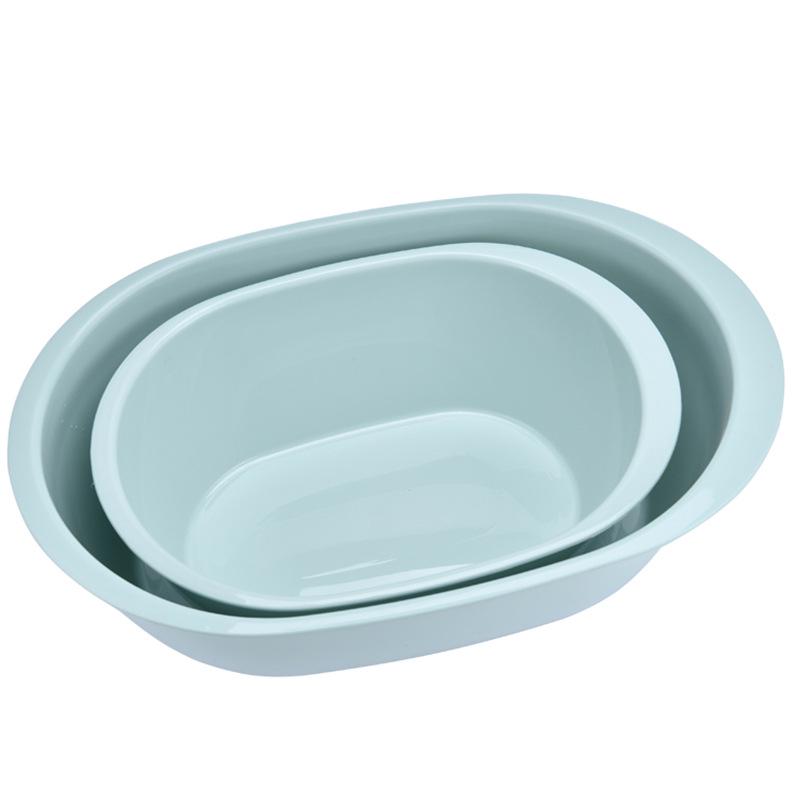 Large Oval Thickened Plastic Washbasin - Baby & Children's Bath or Laundry