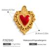 SUMMLY Trendy Wings Flame Heart Valentine's Day Pendant 18K Gold Plated Stainless Steel Romantic Charms Fashion Jewelry