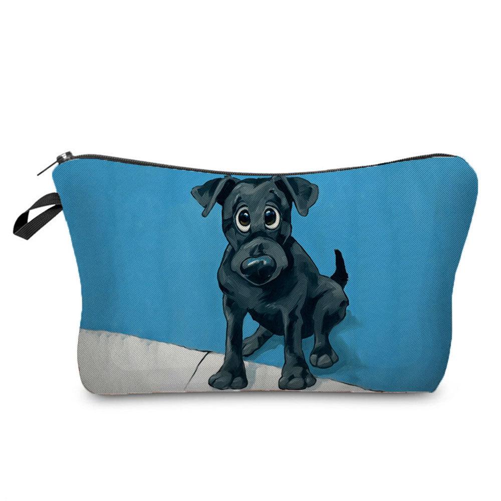 Women Dog Print Cosmetic Bag Toiletries Organize Travel Storage Case 6677
