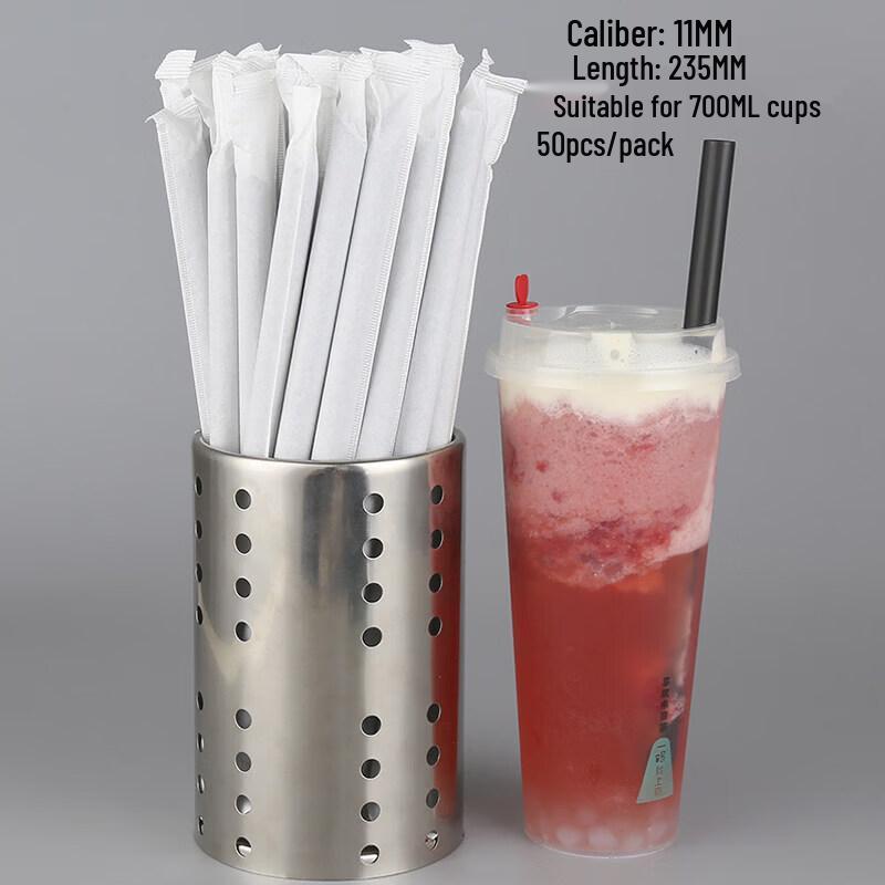Disposable Pointed Drinking Straws for Boba Tea