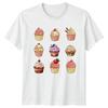 Assorted Watercolor Cupcakes Unisexs TShirt Cupcakes Baking Birthday Gift