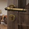 Golden Split Door Brass Lock Indoor Bedroom Nordic Magnetic Quiet Room Home Copper Door Handle Home Decoration Accessories