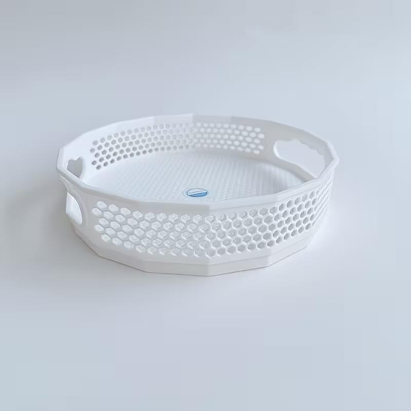 1Pc/White Hollow Storage Basket Kitchen Cabinet Storage Rack Multi-Functional Storage Basket Household Organizing Box