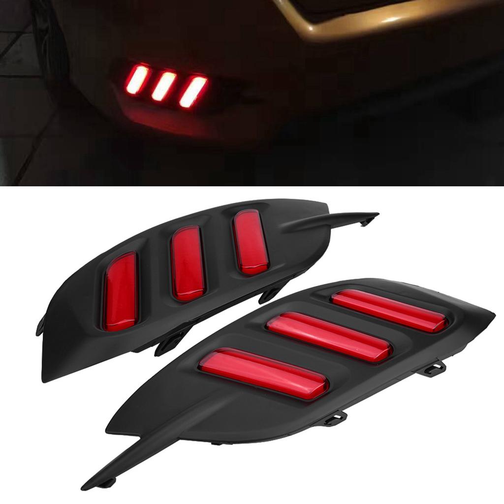 1 Pair Car Taillight DRL LED Signal Lights Rear Bumper Tail Brake Lamp for Civic 16‑17