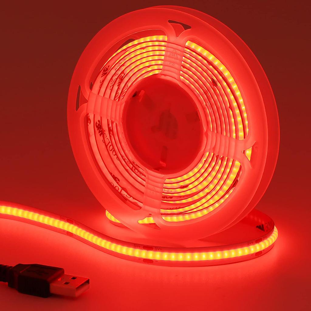 5V/12V/24V COB Light Strip - Single/Double Color, RGB, High CRI, Smart LED Line