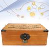 Holzkiste Vintage Desktop-Ablage Schmuck Make-up-Werkzeuge Aufbewahrungsbox mit Schloss