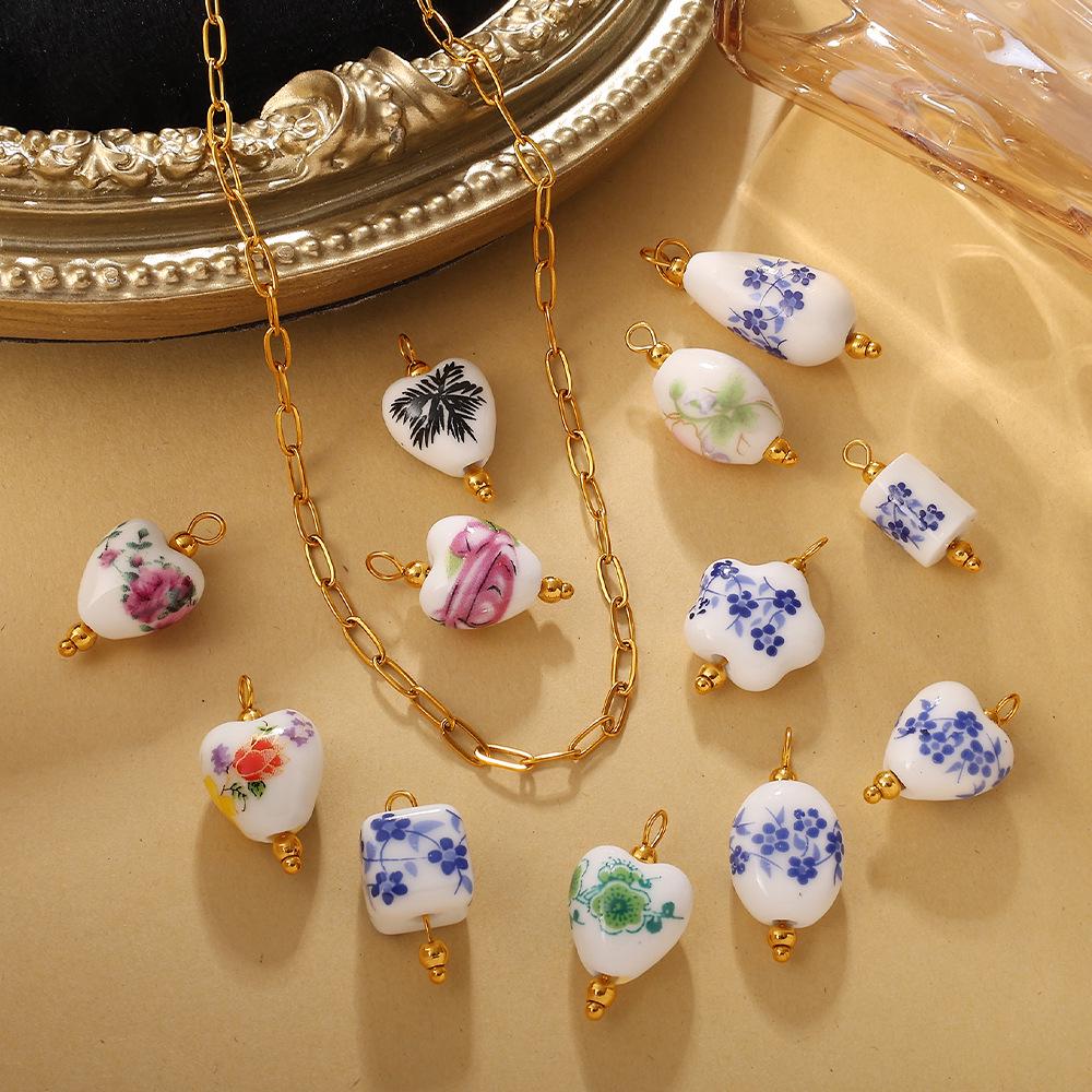 Cross-border Blue and White Porcelain Pendant Necklace & Bracelet Accessories