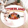 Sunderland Association Football Club Runder Teppich, Teppich für Wohnzimmer Schlafzimmer Sofa Spielzimmer Dekoration, Rutschfeste Fußmatte